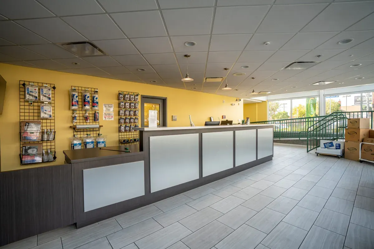 Exterior view of U-Stor-It self storage facility.