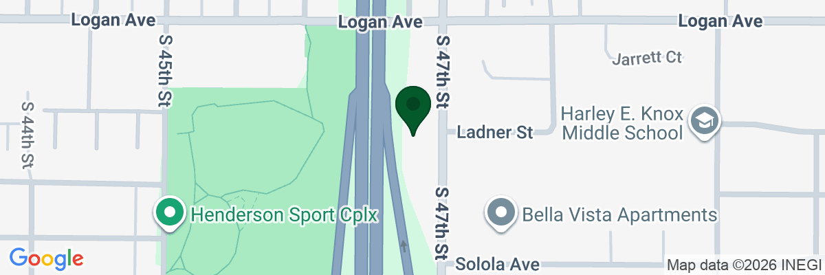 Map showing facility locations
