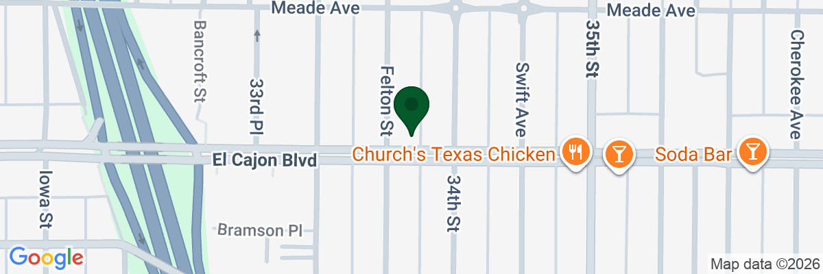Map showing facility locations