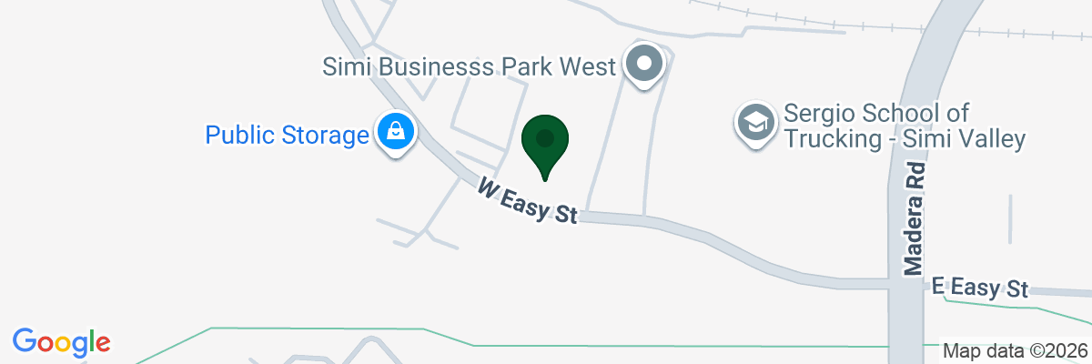 Map showing facility locations