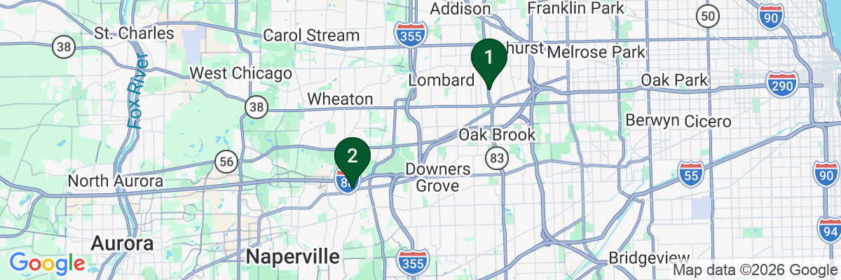 Map showing facility locations