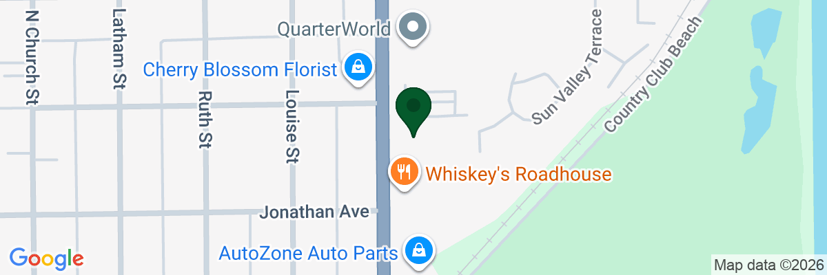 Map showing facility locations