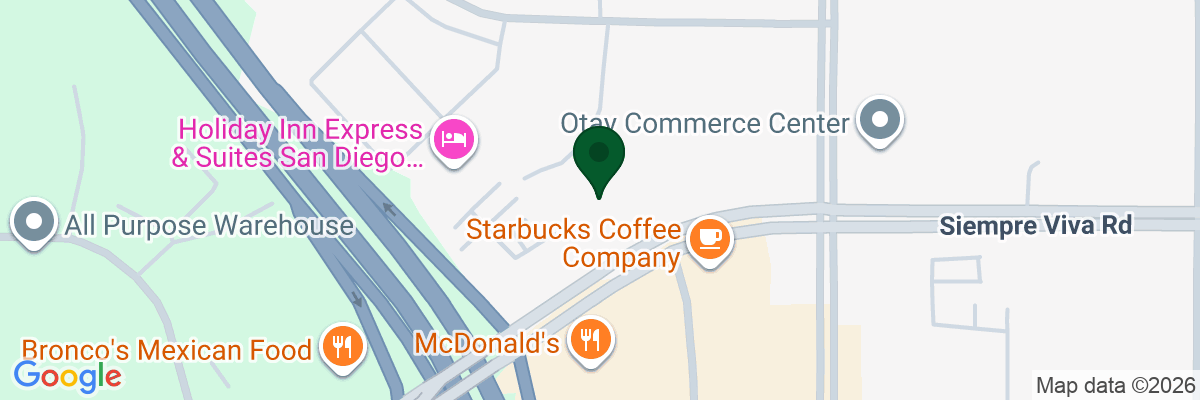Map showing facility locations