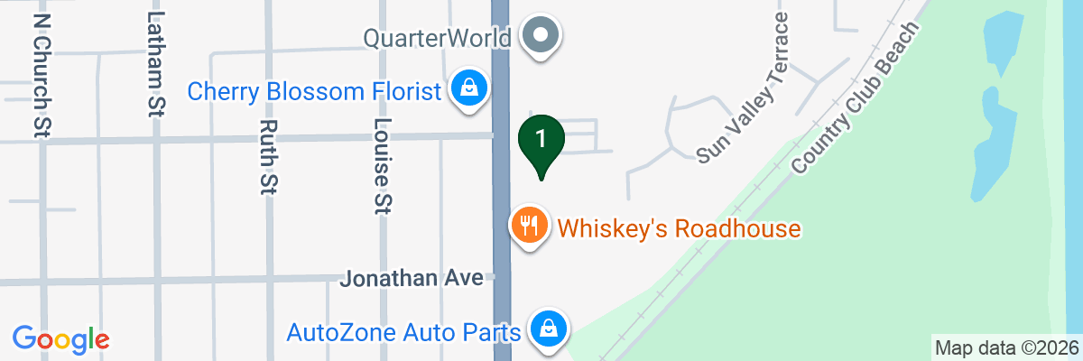 Map showing facility locations