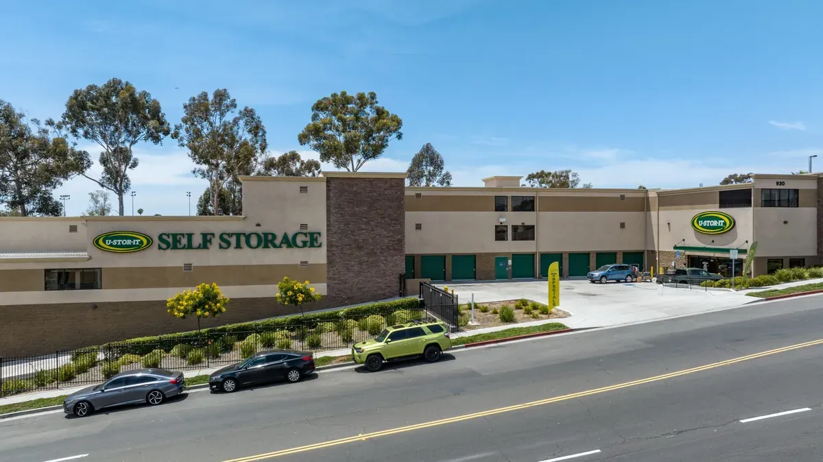 Exterior of U-Stor-It self storage facility.