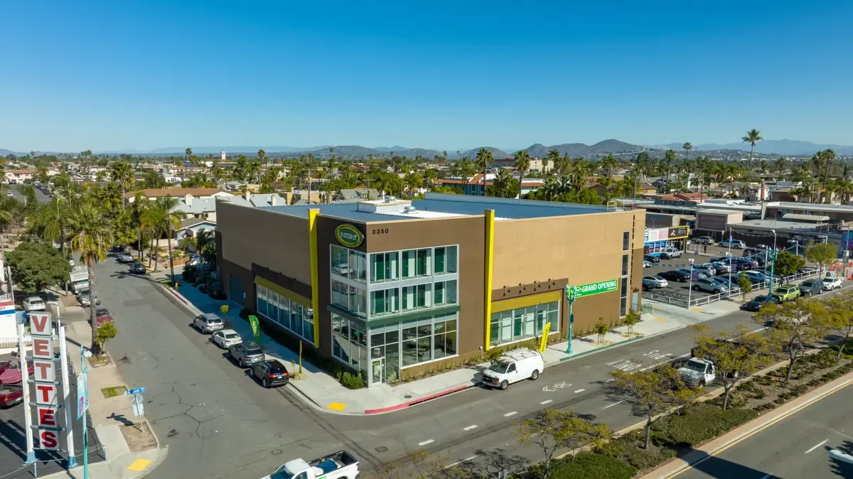 Exterior view of U-Stor-It self storage facility.