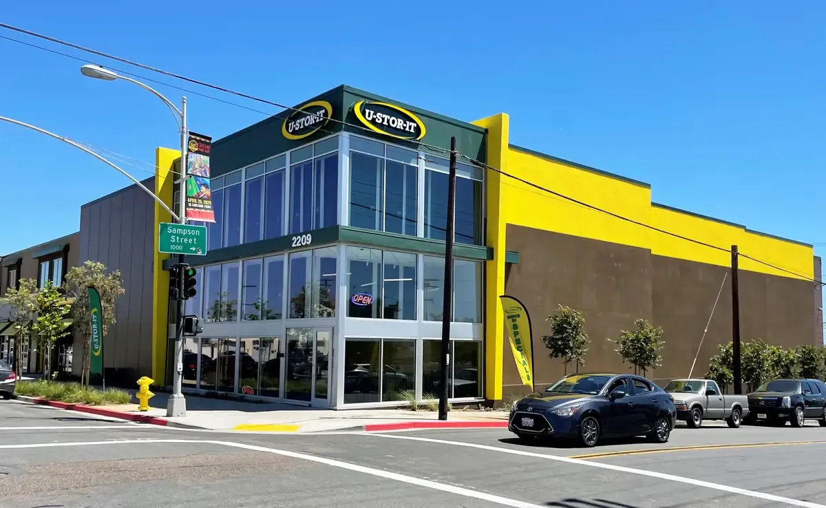 Exterior view of U-Stor-It self storage facility.