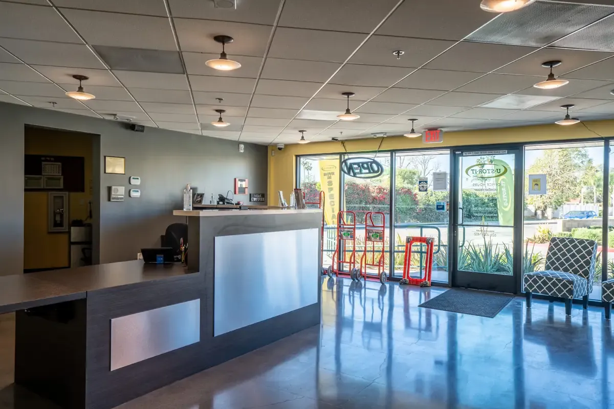Interior of U-Stor-It facility, view of office.